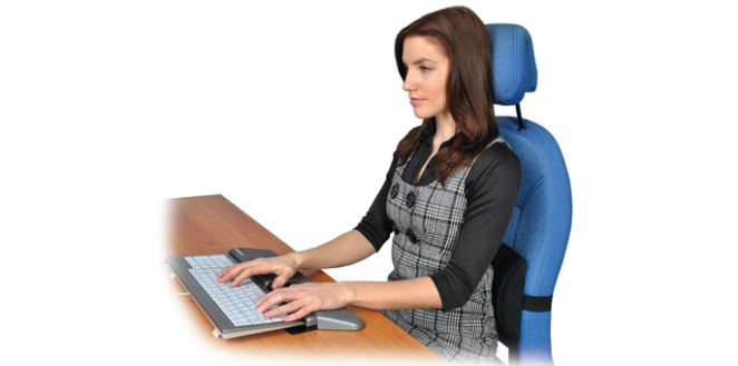 Coussin lombaire sur chaise de bureau Coussin lombaire Slim Line McKenzie