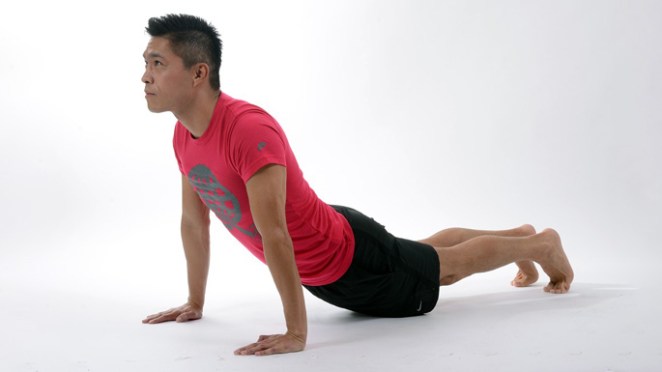 Position prone press-ups mal réalisée